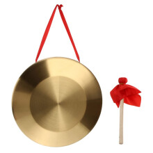 Generic Gong with Mallet, 42 cm/ 16.5inch Chinese Gong Tam Tam Gong Traditional Chinese Percussion Instrument, Copper Decorative Chau Gong for Home,