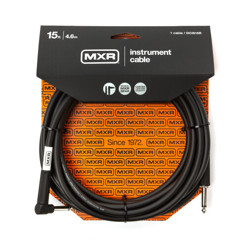 MXR DCIS15R Cable - 15ft - 1.5m - 4.6m - Instrument Cable Right Angle - Each