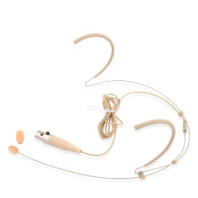 Pyle Headset Microphone – Dual Over-Ear Head Mic with Omni Condenser, 1.2m Cable, Windscreen, Secure Fit for Presentations, Stage, Theatre & Fitness