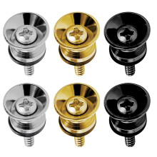 6 PCS Guitar Strap Locks Buttons Metal End Pins Guitar Parts Electric