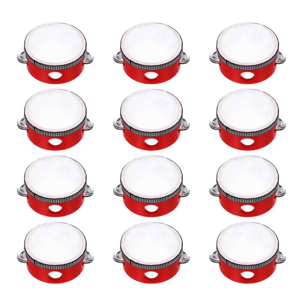 Photos - Percussion sourcing map 12 Pcs Tambourine Drum 4 Inch Wood Hand Held Tambourine S