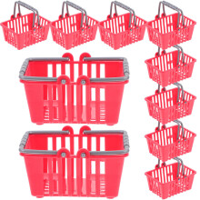 Set di 80 mini cestini per la spesa, ideali per piccoli negozi, giochi di ruolo per bambine, età 4-5 anni, in plastica resistente e colorata