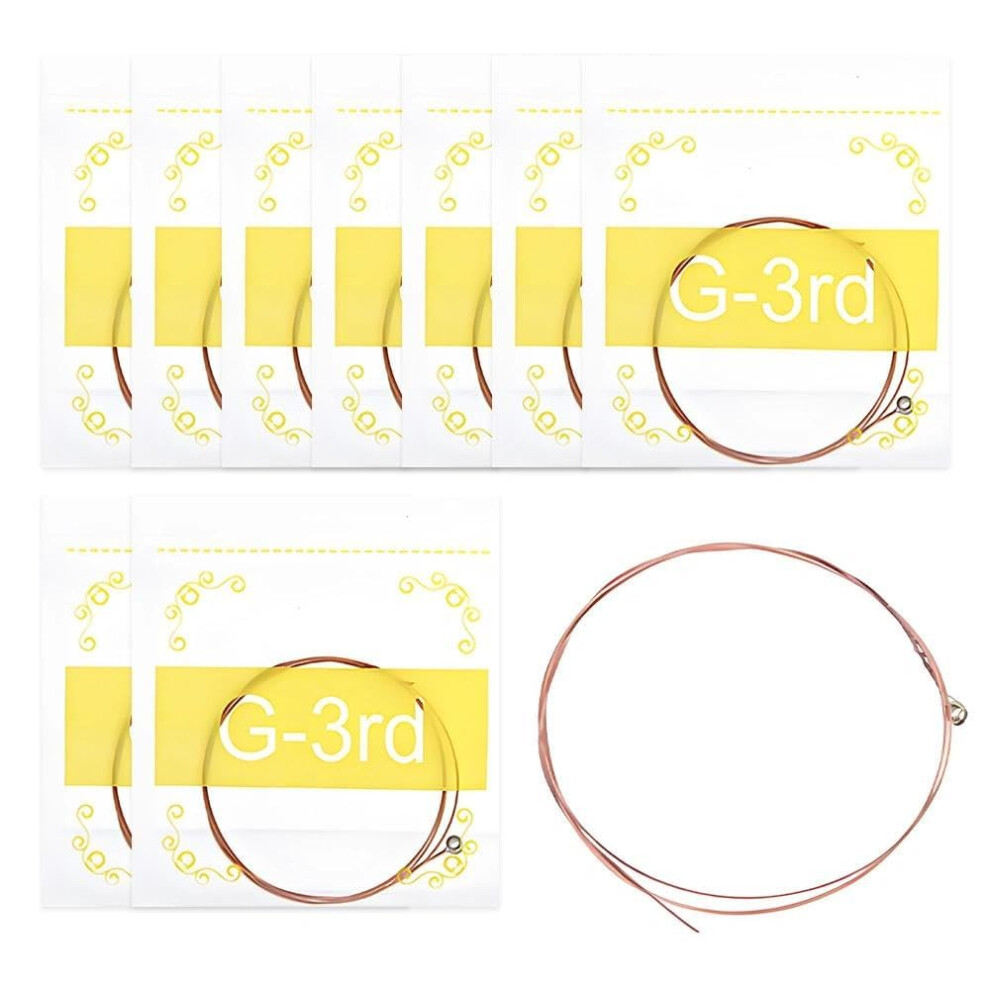 Evthur 10 Pack Acoustic Guitar Strings, G 3Rd String, Steel Strings For Acous