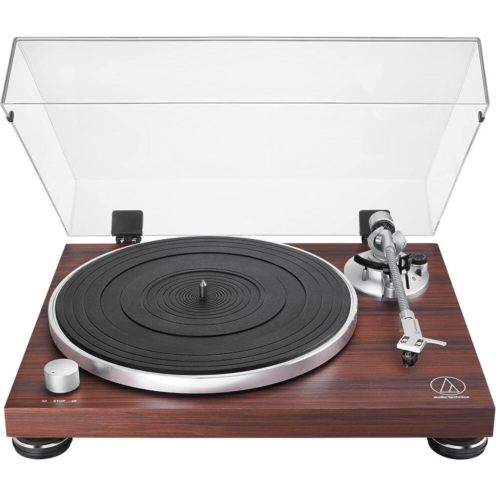 Audio-Technica Lpw50btrw Manual Belt-Drive Turntable (Wireless & Analogue) Rosewood