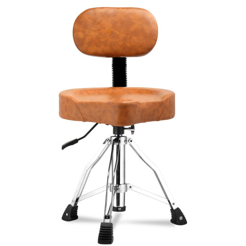 BOSTEU Drum Throne with Backrest, Hydraulic Adjustable Height Drum Chair for Adu