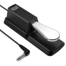 Donner Sustain Pedal for Keyboard, Universal Piano Sustain Pedal with Polarity Switch for All Brands Electronic Keyboards, Digital Pianos, MIDI Keybo