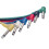 Stagg SPC060L E 60cm Mono Angled Patch Cable - Multicolour (Pack of 6) 1