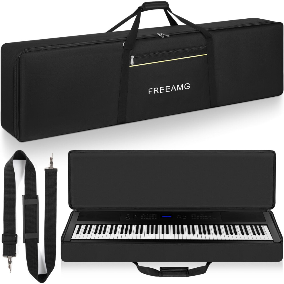 Freeamg 88 Key Keyboard Gig Bag Case, Heavy Duty 600D Oxford Electric