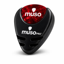 Muso Pro Guitar Picks Holder with 15 Picks, Plectrum for acoustic -Celluloid Plectrums for Acoustic & Electric Guitar, Bass & Ukulele, Thin, Medium a