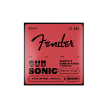 Fender 9050-M Stainless Steel Flat Wound Bass Guitar Strings 55-105