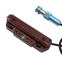 Acoustic Guitar Pickup Rechargable Active Soundhole Guitar Pickup Adjustable Pickup for Guitar Magnetic Coil Build-in Volume Control Guitar Microphon