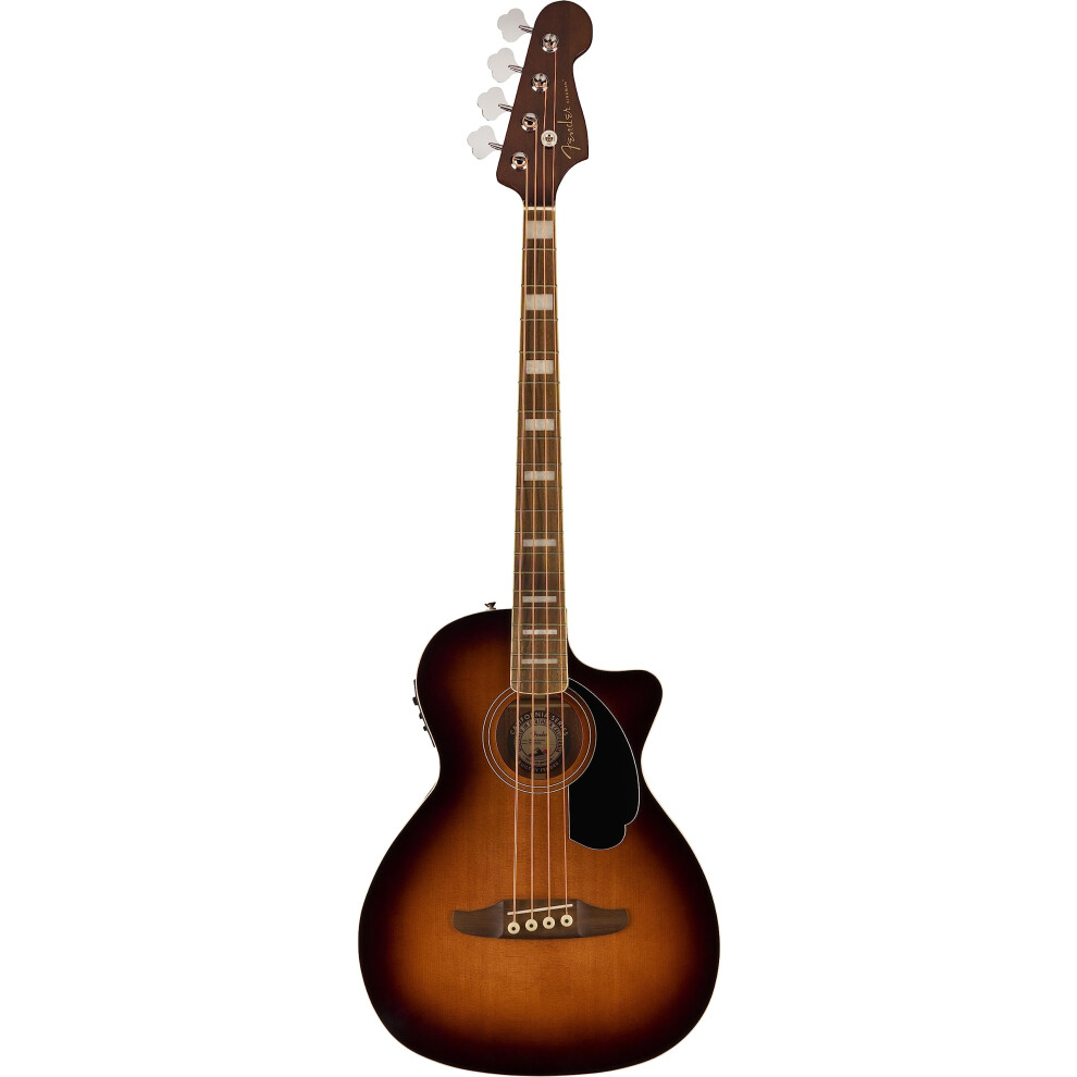 Fender Kingman Bass, Walnut Fingerboard, Pickguard, Shaded Edge Burst Black