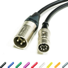 Designacable MIDI over XLR Adapter Cable. Male XLR to 5 Pin DIN. Neutrik & Van Damme