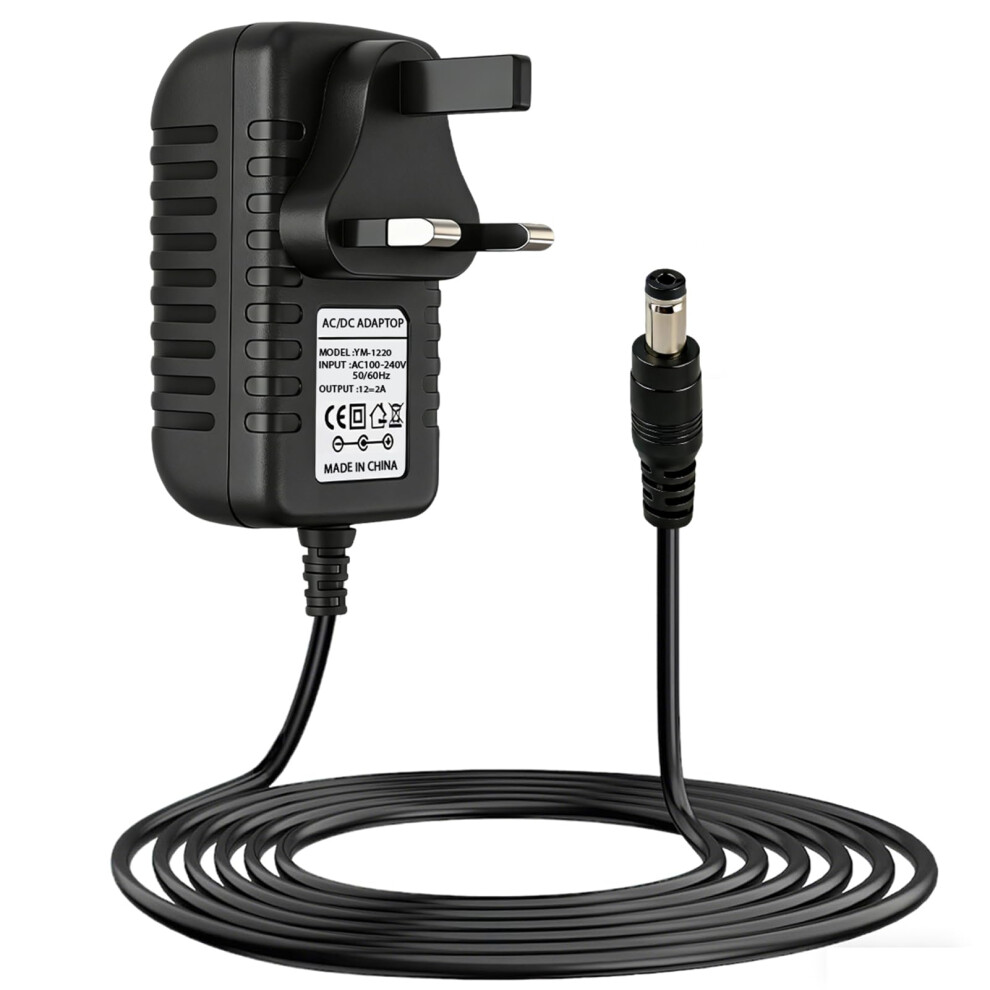 Mowpiny 12V 2A Power Adapter For Yamaha Keyboard, Piano Keyboard Power Adapter