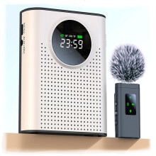 Portable Voice Amplifier with 2.4G Wireless Microphone & Magnetic Lapel Clip - Bluetooth, TF Card, USB, AUX Input Personal Speaker for Classroom,Tour