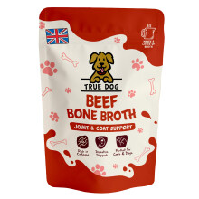 True Dog Beef Bone Broth Powder (250g) Contains Collagen for Dogs & Cats, Supports Puppy and Dog Gut Health and Joint Aid for Dogs, Cat Food Topper S