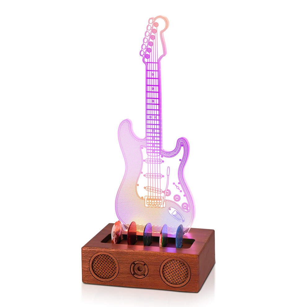Coolgift Mart Light Up Guitar Pick Holder, Acrylic Electric Guitar Pic