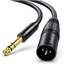 KASIMO 0.5M XLR Male to 6.35mm (1/4 inch) TRS Stereo Jack Lead Balanced Signal Interconnect Cable, XLR Male to Quarter inch Patch Cable for Microphon