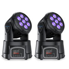 Betopper Stage Lights Mini Moving Heads 7x8W LED 9/14CH Disco Lights DJ Lights Dance Lights LED RGBW DMX512 Sound Activated High Energy Light for Part