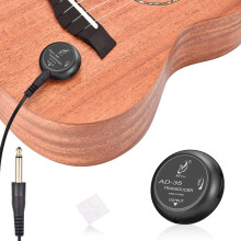 OTraki Acoustic Guitar Passive Pickup, Stable Contact Microphone Transducer Self Adhesive Volume Control Piezo Picks, Easily AMP UP Pickups for Acous