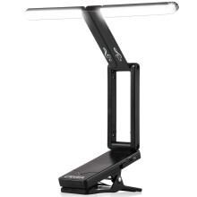 CAHAYA Rechargeable LED Music Stand Clip-on Light Music Stand with clamp 10 LEDs Bright Foldable Cordless Portable Light 2 Modes 6 Hours Duration