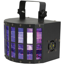 QTX | DERBY9 LED Stage Light for Parties & Events | Multi-Colour Disco Light with 9 LEDs, DMX Control, IR Remote & Sound-Activated | Rotating & Flash