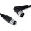 Snakebite MIDI (5 pin DIN) Cable with straight and right angled connectors (1 metre with pins on SAME side as cable exit) 1