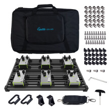 GUITTO Guitar Pedalboard - Secure Clip-On Design Pedal board Aluminum Alloy with Carry Bag No Adhesive Needed GPB-02 Medium