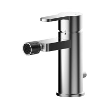 Balterley Consall Contemporary Round Mono Bidet Mixer Tap with Pop Up Waste - Chrome