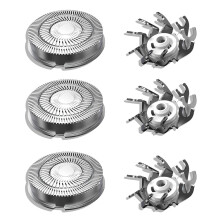 Cabeças de substituição para barbeadores elétricos, lâminas de substituição à prova d'água para barbeadores masculinos, pacote com 3 unidade