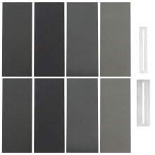 SG Store Guitar Fret Polishing Kit with 10pcs Matte Paper Sheets, 2pcs Stainless Steel Fret Guards, 4 Different Grit Sandpapers (320, 600, 1200, 2000