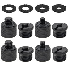 12 Pieces Mic Stand Adapter, Mic Thread Screw Adapter 5/8 Female to 3/8 Male and 3/8 Female to 5/8 Male, 5/8 Female to 1/4 Male and 1/4 Female to 5/8
