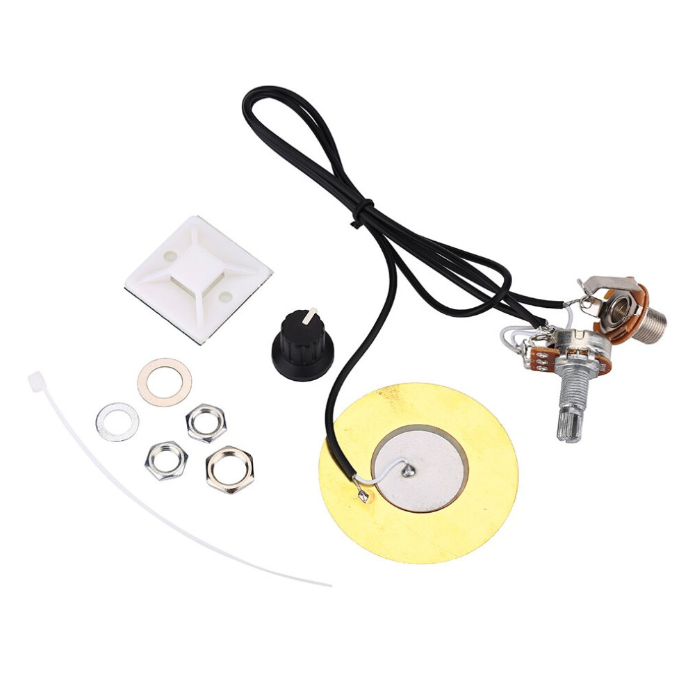 Eujgoov 50Mm Metal Piezo Pickup Prewired For Violin Ukulele Banjo Ciga