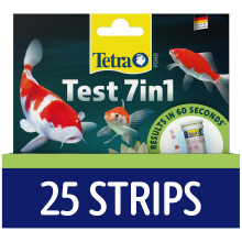 Tetra 7in1 Pond Water Testing Kit 25 strips - Measures pH, KH, Nitrite and Chlorine - Maintain Excellent Water Quality