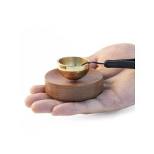 Small Singing Bowl With Heart Warming Angel Sound - Portable Super Mini Bowl for on the Go - Beautifully Crafted Whole Set Ideal as a Gift