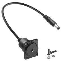 QIANRENON DC 5.5 * 2.1mm Panel Mount Power Connector Short Cable DC 5.52.1mm Male to Female Bulkhead Fixed Mount Adapter Charging Socket 12-24V 3-5A