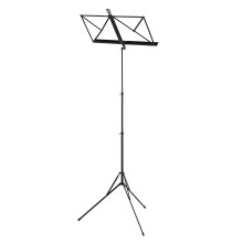 Wittner Music Stand 961d – Black, Height 48-114 cm, Compact Foldable, Made in Germany
