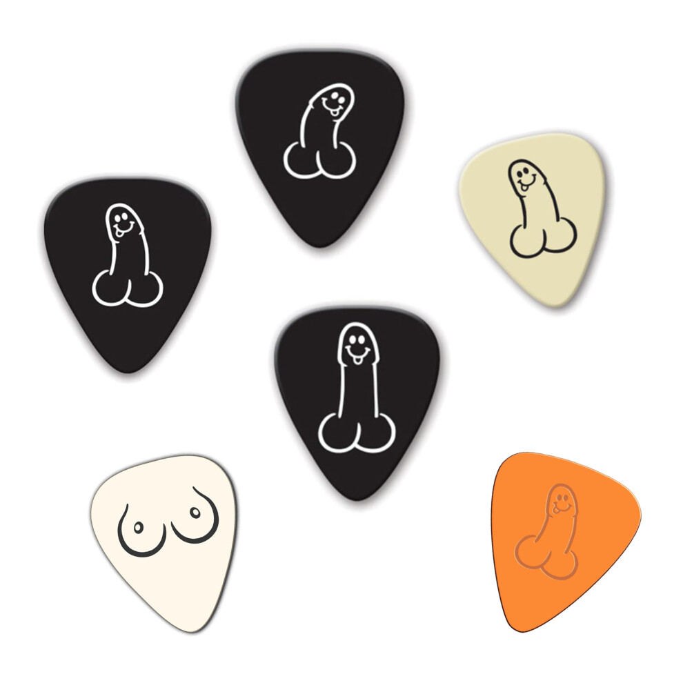 Dick Pick Bag Of Hilarious Novelty Guitar Picks - Set Of Guitarist Plectrum - Fu