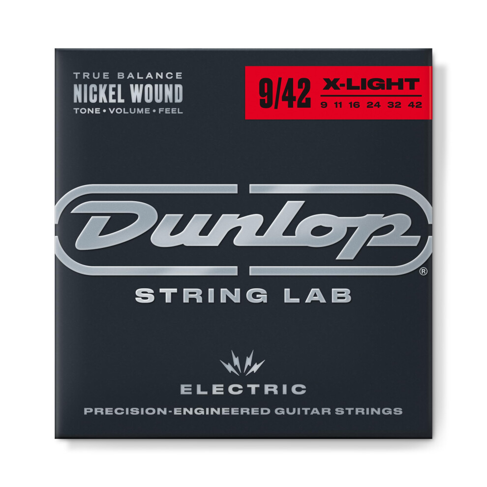 Dunlop Electric Guitar Strings Gauge 9-42 Nickel Plated Steel Light