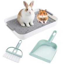 Portable Rabbit Litter Tray for Travel, Durable Guinea Pig Litter Tray for Daily Use, Hygienic Rabbit Toilet