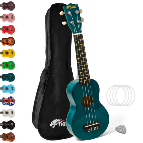 Tiger 2501-BL Soprano Ukulele – optimal for Beginners and Schools – In