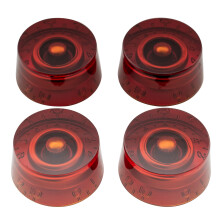 Musiclily Pro Metric Size 18 Splines Speed Control Knobs for Asia Import Guitar Bass Split Shaft Pots, Amber(Set of 4)