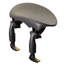 Wittner Chinrest Augsburg, centre-mounted chinrest Viola, high-tech plastic, height and tilt adjustable, easy to adjust, without screwdriver, black,
