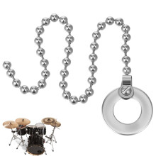 Milisten Cymbal Sizzler Chain - Silver Aluminium Alloy Cymbal Extension for Ride - Professional Jazz Drum Kit Accessory for Enhanced Sustain and Wash