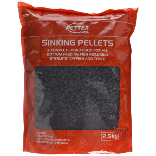 PETTEX Pettex Complete Sinking Pellets For Bottom Feeding Fish, 2.5 kg, transparent