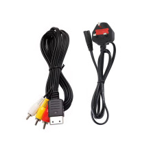 CHILDMORY AC Power Cable with AV Cable, Compatible for Dreamcast DC Console