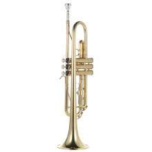 Btuty Trumpet Bb Brass Wind Instrument with Mouthpiece Carry Bag Gloves Cleaning Cloth Tuner