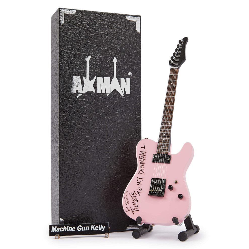 Axman Machine Gun Kelly Miniature Guitar Replica - Music Gifts - Handmade Or