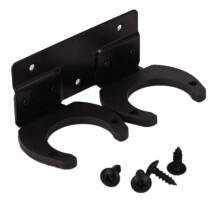 Microphone Holder, Wireless Microphone Holder for Mic Stand Wall Mounted Microphone Hanger Clip Double Hook Stands Holder Bracket Rack Clamp with Scr