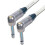 Designacable 0.25m Custom Length Silver Solder Right Angle FX Patch Lead Cable - White 1